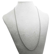 Base collana completa in acciaio catena rolò 60 cm 1 pz