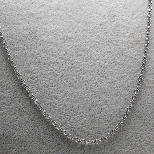 Base collana completa in acciaio catena rolò 60 cm 1 pz