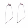 Base orecchini in acciaio inox 46x17 mm pacco 2 pz 