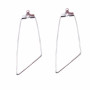 Base orecchini in acciaio inox 46x17 mm pacco 2 pz 