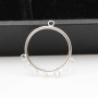 Base per orecchini tondi argentati 56.5 mm conf. 4 pz (2 coppia)