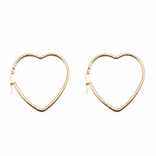 Orecchini in acciaio cuore 19.8x22.2 mm pacco 2 pezzi