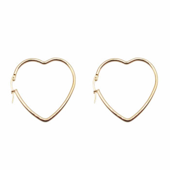 Orecchini in acciaio cuore 19.8x22.2 mm pacco 2 pezzi
