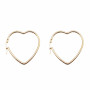 Orecchini in acciaio cuore 44x38 mm pacco 2 pezzi