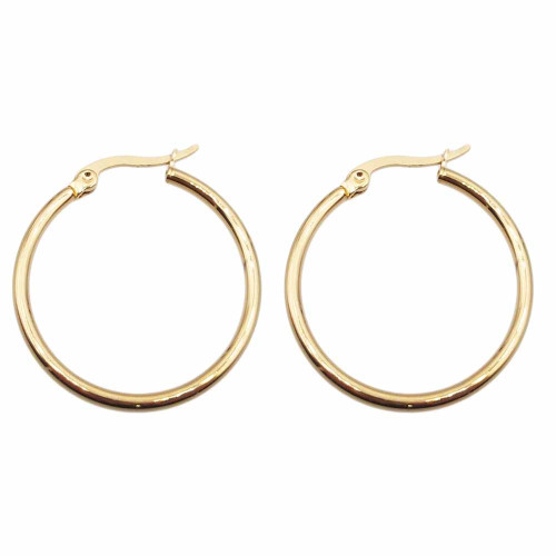 Orecchini in acciaio d'orato 43.5 mm pacco da 2 pezzi