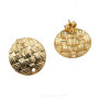 Orecchini acciaio oro disco 20 mm 2 pz