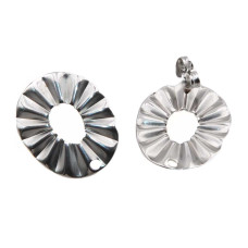 Orecchini acciaio ovali 21x17 mm 2 pz
