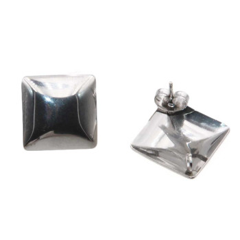 Orecchini acciaio rombo 20 mm 2 pz
