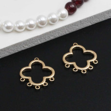 Base orecchini placcato oro 14 kt 14.5 mm 2 pz