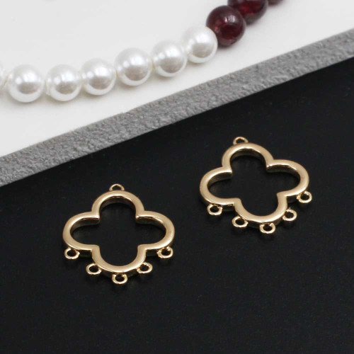 Base orecchini placcato oro 14 kt 14.5 mm 2 pz