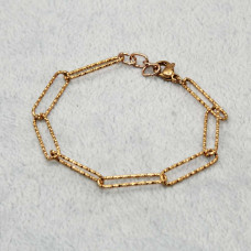 Base bracciale acciaio maglie ovali diamantate 1 pz