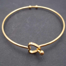 Bracciale chiusura a cuore in acciaio 63 mm 1 pz