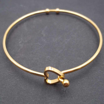 Bracciale chiusura a cuore in acciaio 63 mm 1 pz