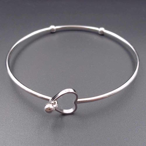 Bracciale in acciaio con chiusura a cuore 63,5 mm pacco 1 pezzo