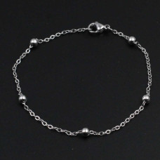 Bracciale completo in acciaio a palline 17 cm 1 pz