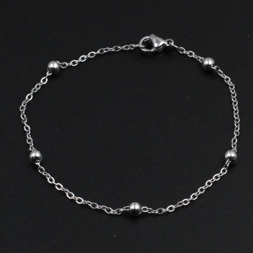 Bracciale completo in acciaio a palline 17 cm 1 pz