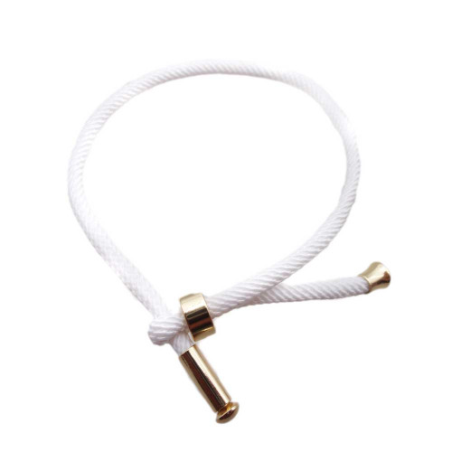Base Bracciale in Nylon alta qualità regolabile bianco pacco 1 pezzo