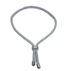 Bracciale nylon alta qualità e acciaio inox grigio regolabile 1 pz