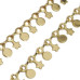 Catena placcata oro 18kt charms stella 3 mm tondo 3.3 mm pacco 50 cm
