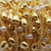 Catena placcata oro 18kt cuore 6 mm perla 4 mm pacco 50 cm