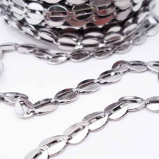 Catena in acciaio ovale 8.3x5 mm pacco 50 centimetri 