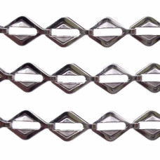 Catena in acciaio rombo 3d pacco da 1 metro
