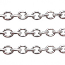 Catena acciaio maglia ovale 1.6x1.8 mm pacco 1 mt Catena acciaio maglia ovale 1.6x1.8 mm pacco 1 mt