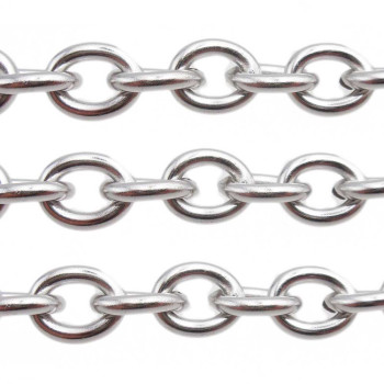 Rotolo catena acciaio maglia ovale 10x8 mm 10 mt