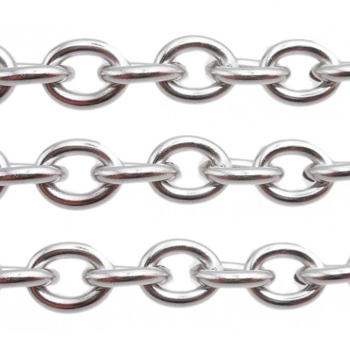 Rotolo catena acciaio maglia ovale 10x8 mm 10 mt