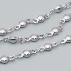 Caten in acciaio con pallina schiacciata 3 mm conf. 1 mt Caten in acciaio con pallina schiacciata 3 mm conf. 1 mt