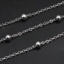 Catena a palline alternate maglia 3 mm pallina 3.5 mm 1 mt