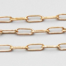 Catena acciaio ovale oro 6x2.4 mm conf. 50 cm Catena acciaio ovale oro 6x2.4 mm conf. 50 cm
