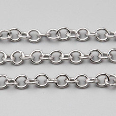 Catena acciaio tonda schiacciata 4.6 mm conf.50 cm