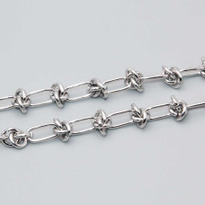 Catena in acciaio annodata 11x6 mm conf. 50 cm Catena in acciaio annodata 11x6 mm conf. 50 cm