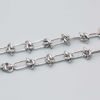 Catena in acciaio annodata 11x6 mm conf. 50 cm