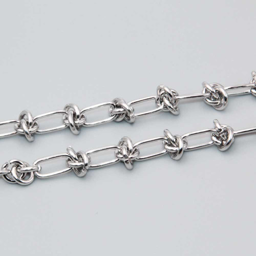 Catena in acciaio annodata 11x6 mm conf. 50 cm