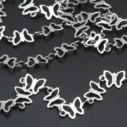 Catena in acciaio farfalla 6.8x6 mm 1 mt