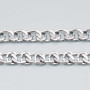 Catena in acciaio maglia intrecciata 8x6 mm unisex conf.50 cm