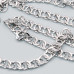 Catena in acciaio maglia intrecciata 8x6 mm unisex conf.50 cm