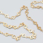Catena in acciaio oro cuori 5 mm conf. 50 cm