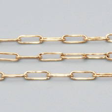 Catena in acciaio oro ovale 9x3.5 mm saldata conf.50 cm