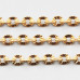 Catena in acciaio oro ovale intagliata 4 mm conf. 1 metro
