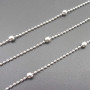Catena in acciaio palline alternate 3 mm grandi 1 mm piccole, 1 mt