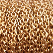 Catene in acciaio maglia ovale 1.51 mm oro 1 mt