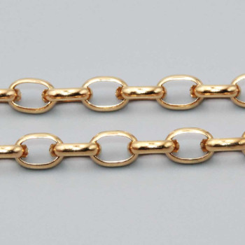 Catene in acciaio ovale 4.4x3 mm oro conf.50 cm