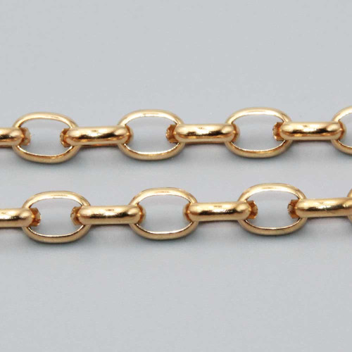 Catene in acciaio ovale 8x5.5 mm oro conf.50 cm