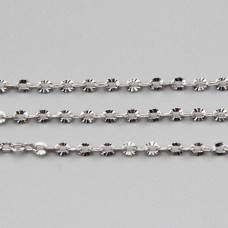 Catene in acciaio ovale intagliata 2.5x2 mm conf. 1 metro