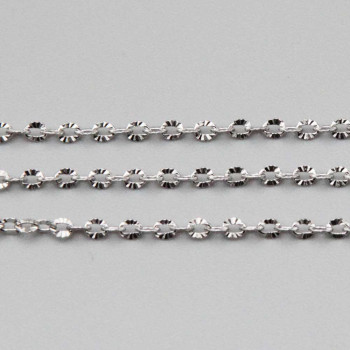 Catene in acciaio ovale intagliata 2.5x2 mm conf. 1 metro