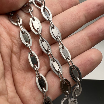 Rotolo 10 mt Catena in acciaio ovale smussata 13x8 mm