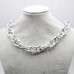 Caten in alluminio argento intrecciata maglie grandi 25.5x19 mm conf. 50 cm